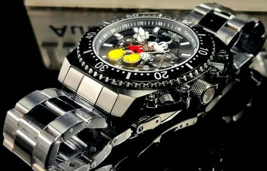 新品】◎/INVICTA/インビクタ/48mm/メンズ腕時計/黒 ブラック/ミッキー