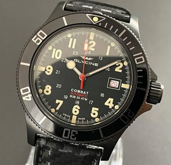 【新品】◎グリシン/Glycine/Combat Sub/コンバットサブ/自動巻/42mm/メンズ腕時計/パイロット/ミリタリー/黒  ブラック/送料無料/即納02 - Collector's High