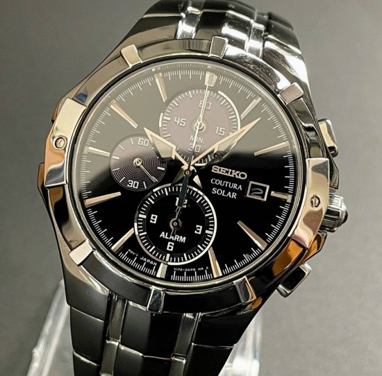 セイコー コーチュラ クロノグラフ ソーラー SEIKO メンズ腕時計