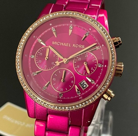 インスタ映え かわいいピンク色 桃色 腕時計 レディース マイケルコース