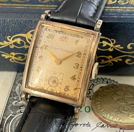 【訳あり】ジラールペルゴ/Girard  Perregaux/スクエア/1940’s/ゴールドフィールド/10KGF/アンティーク/手巻/金張/メンズ腕時計 - Collector's High