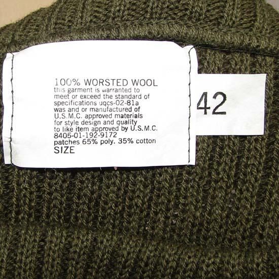 ≪USMC≫ OD コマンド セーター / 42(M) (NEW) ≪USMC≫ OD コマンド セーター / 42(M) (NEW)