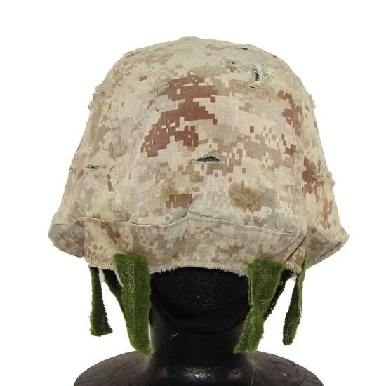 迷彩柄 軍用実物ヘルメットとヘルメットカバー　Lサイズ ≪USMC≫ マーパット迷彩 LWH用 ヘルメットカバー / M・L Size