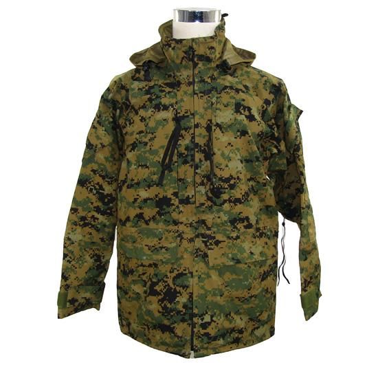 ≪USMC≫ MARPAT ウッドランド迷彩 ECWCS ゴアテックス パーカー / Small - Regular (USED)