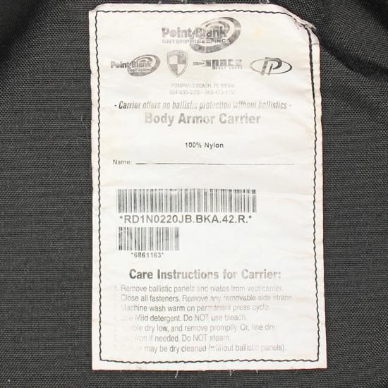 POINT BLANK R20D ボディアーマー ≪PointBlank≫ R20D Body Armor Carrier / Size 56XL(XXL相当