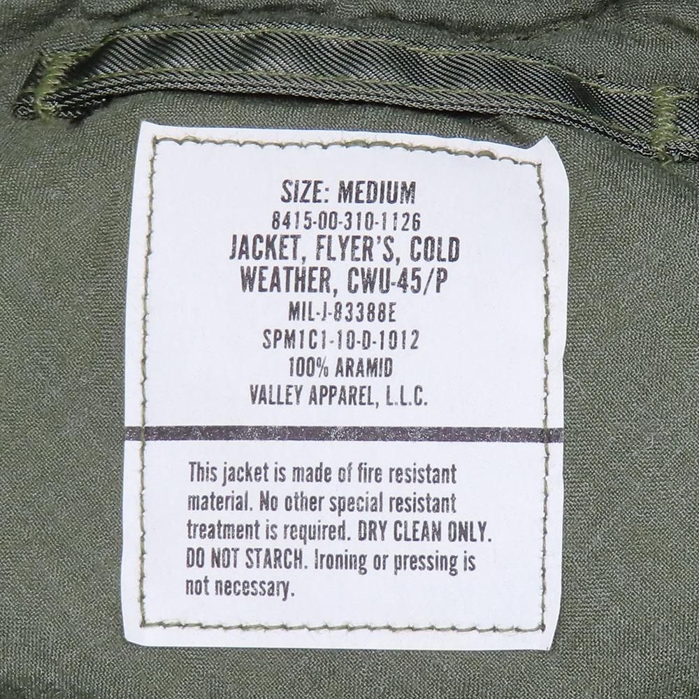 VALLEY CWU-45/P フライトジャケット | MEDIUM - -米軍放出品 VALLEY CWU-45/P フライトジャケット | MEDIUM - -米軍放出品
