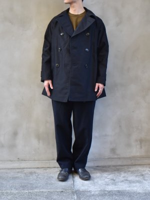 kaval / Pea coat (Heavy cotton moleskin vintage) col.black