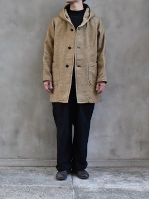 kaval / Hoodie coat (Wool linen cotton rever) col.beige