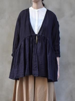 ikkuna suzuki takayuki / cache-coeur blouse col.charcoal gray