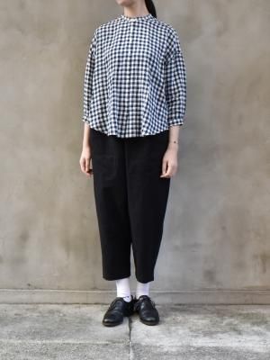 ikkuna suzuki takayuki / gathered blouse  col.checkered