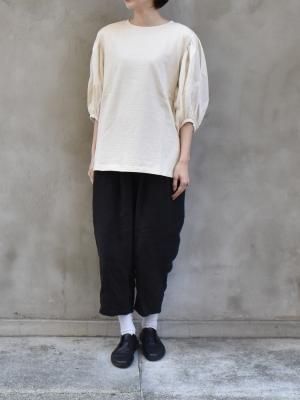 ikkuna suzuki takayuki / puff-sleeve t-shirt col.nude