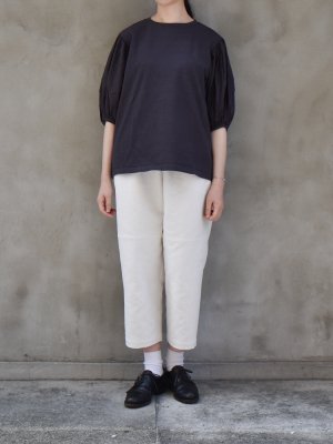 ikkuna suzuki takayuki / puff-sleeve t-shirt col.charcoal gray