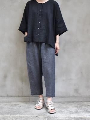 muku / DARK NAVY PANTS WITH BACK POCKETS col.dark navy