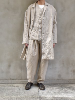 kaval / Shop coat 3(High count 25/linen) col.natural