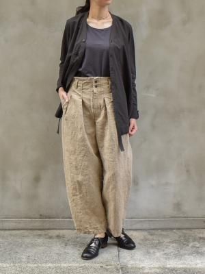 kaval / Phoenix pants hand sewn(Vintage linen) col.natural