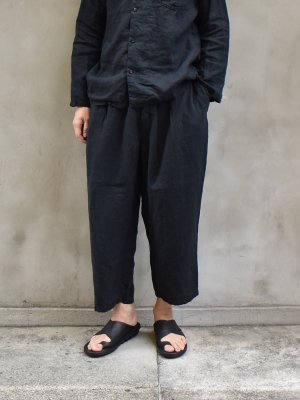 kaval / Easy pants(Medium linen gauze) col.black