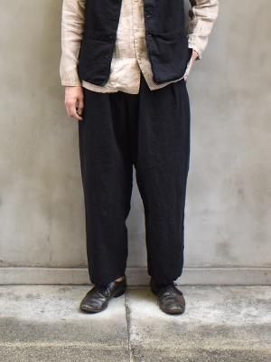 kaval / Phoenix pants(High count 25/Linen) col.black