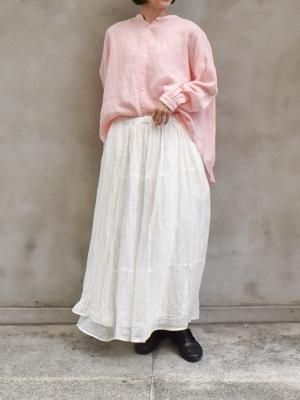 ikkuna suzuki takayuki / gathered blouse  col.light coral