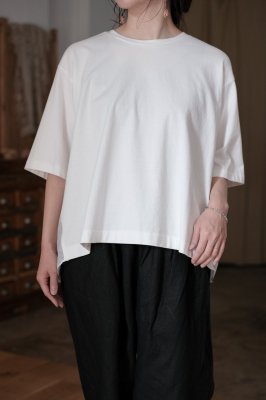 suzuki takayuki / combination t-shirt col.off white