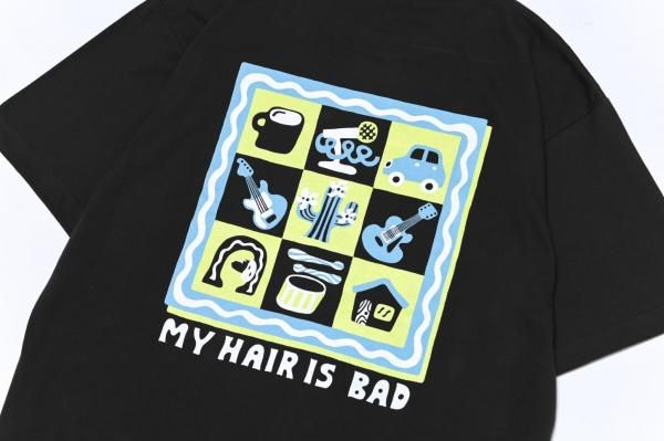 スクエアTシャツ / スモークブラック - My Hair is Bad Online Shop