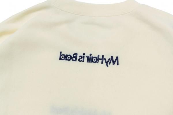 2月上旬から順次発送予定】ロゴ刺繍スウェット / アイボリー - My Hair
