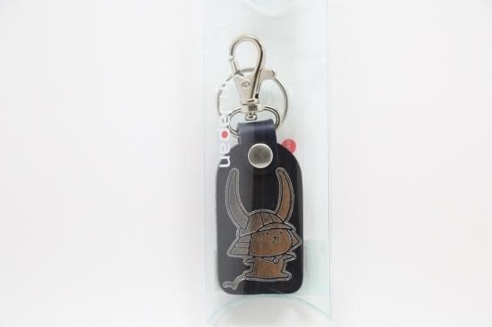 革キーホルダー ひこにゃん【黒銀】 - J-SELECT ONLINE STORE