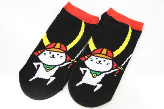 当店限定 ひこにゃん靴下 【ブラック×刀】