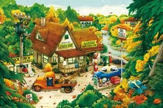 アート・イラスト | 溪川 弘行 | 光るジグソーパズルのアップル