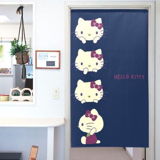 新品♡キティちゃん♡朝顔のれん　暖簾　2002年 レトロ　花柄　レアグッズ 新品♡キティちゃん♡朝顔のれん 暖簾 2002年 レトロ 花柄 レア