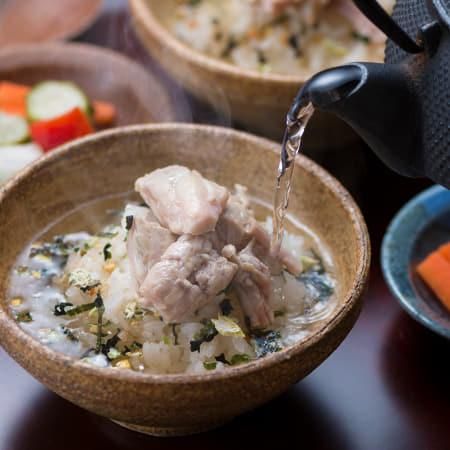 贅沢なせせり茶漬け