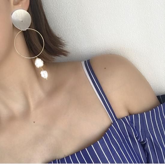 asymmetry pierce earring - salon de Sourire