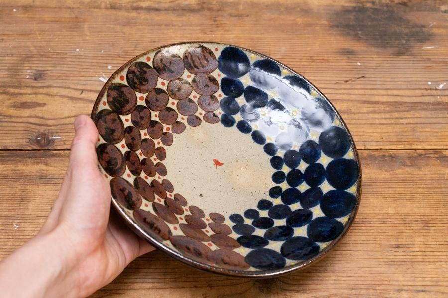 工房マチヒコ 赤絵7.5寸リム皿