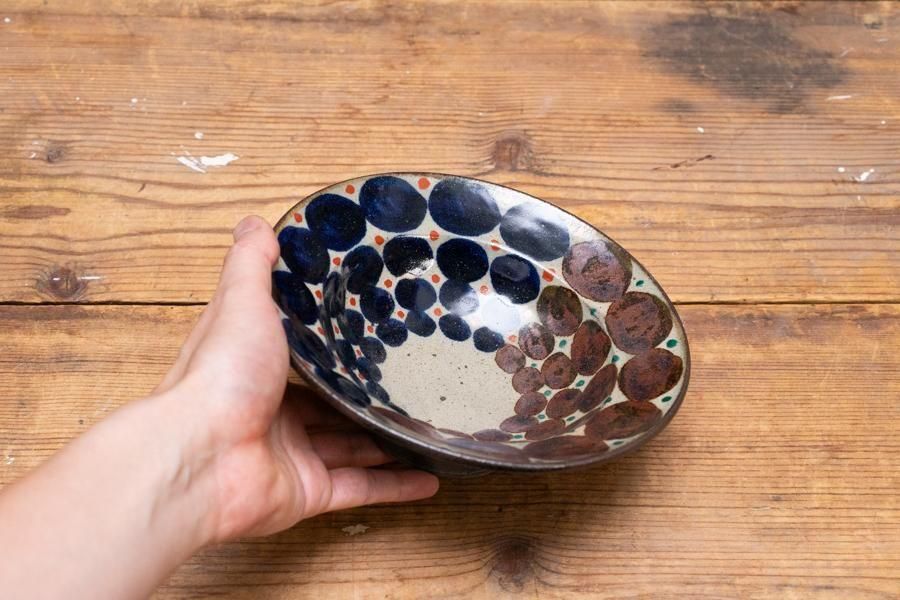 工房マチヒコ 赤絵6寸リム鉢