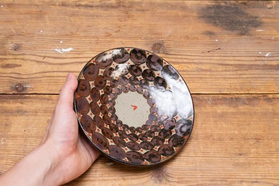 工房マチヒコ 赤絵5.5寸リム皿