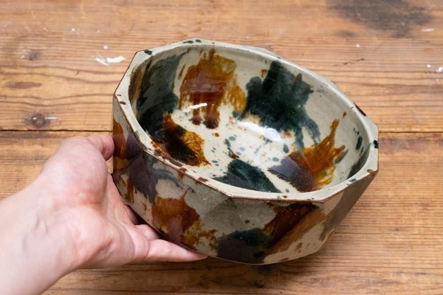 深貝工房　7寸リム皿　2枚セット　やちむん 深貝工房 7寸リム皿 2枚セット やちむん やちむん 食器 皿 7寸