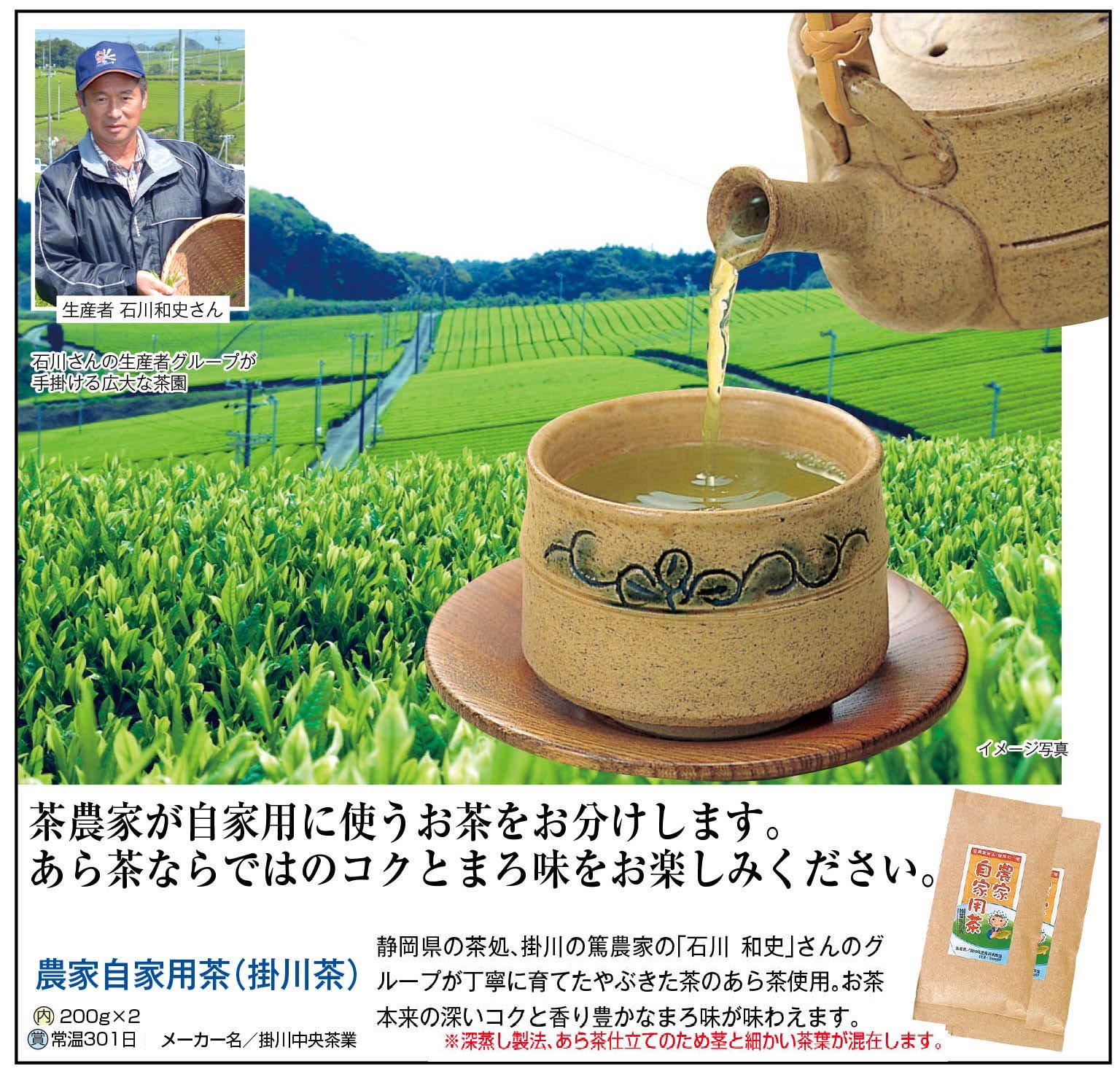 農家自家用茶（掛川茶）200g×2           
