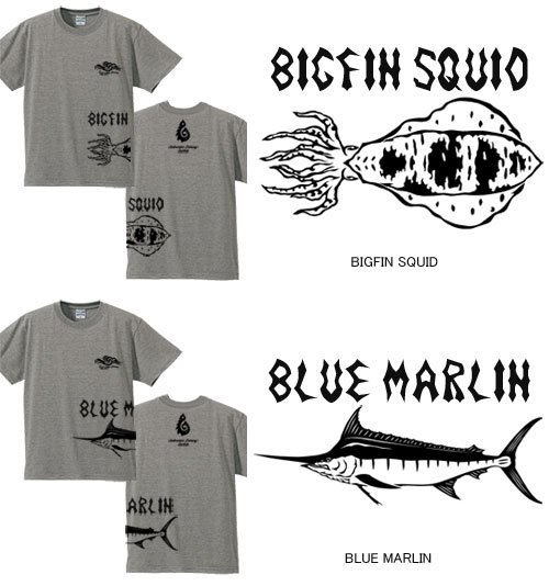 BLAZE FISHER ver.2 サイドプリント フィッシングTシャツ / シャープなタッチの釣り魚デザインを側面に大きくプリント、10魚種から選べる!
