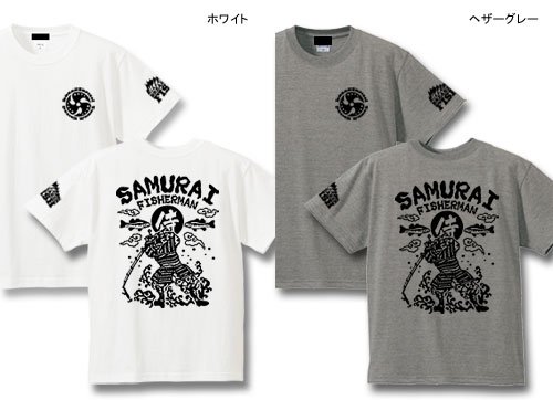 SAMURAI FISHERMAN バスフィッシングTシャツ / バス釣りをする侍を、和テイストで迫力満点にデザイン!