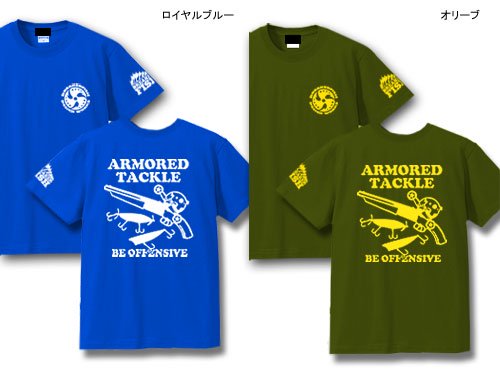 ARMORED TACKLE バスフィッシングTシャツ / バスフィッシングの世界を、アウトローなイメージでデザイン!