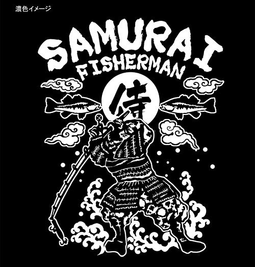 SAMURAI FISHERMAN バスフィッシングパーカー / バス釣りをする侍を、和テイストで迫力満点にデザイン!