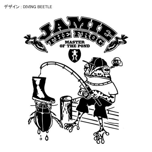 JAMIE THE FROG バスフィッシング長袖Tシャツ / カエルがバス釣りをするコミカルなデザイン、5種類のデザインから選べる!