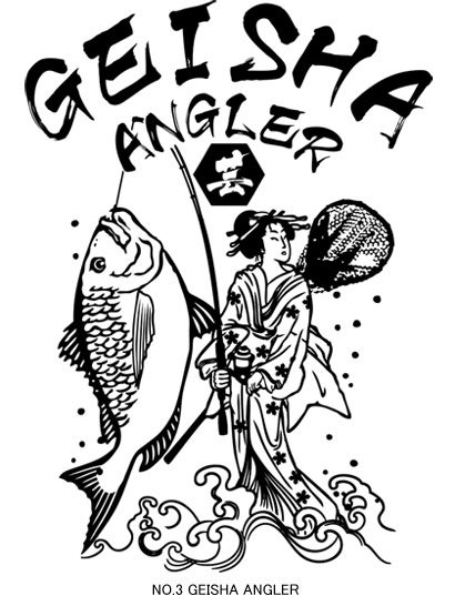  UKIYO-E ANGLER フィッシングトレーナー / 浮世絵調のクールなイラストで、釣りの世界を再現。3種類から選べる!