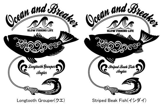  Ocean and Breaker フィッシング トレーナー / 南国調のテイストでデザイン、人気の18魚種から選べる!!