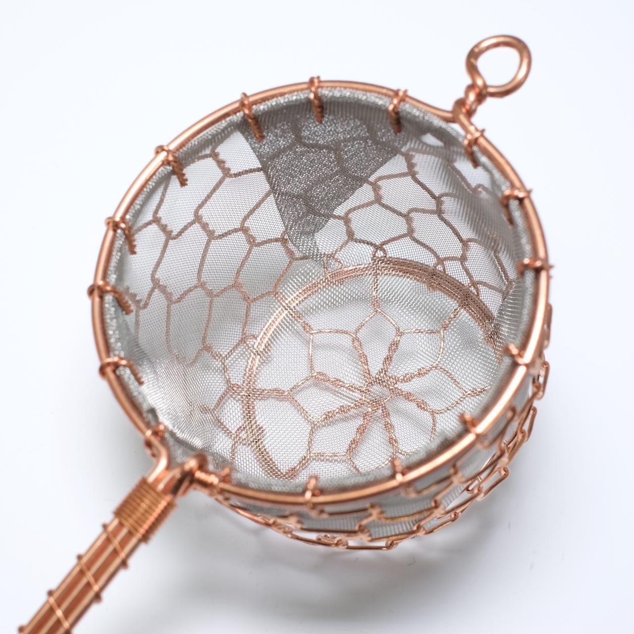 鳥井金網工芸 茶こし | 手編み 銅製 - 京都アンテナショップ 丸 鳥井金網工芸 茶こし | 手編み 銅製 - 京都アンテナショップ 丸