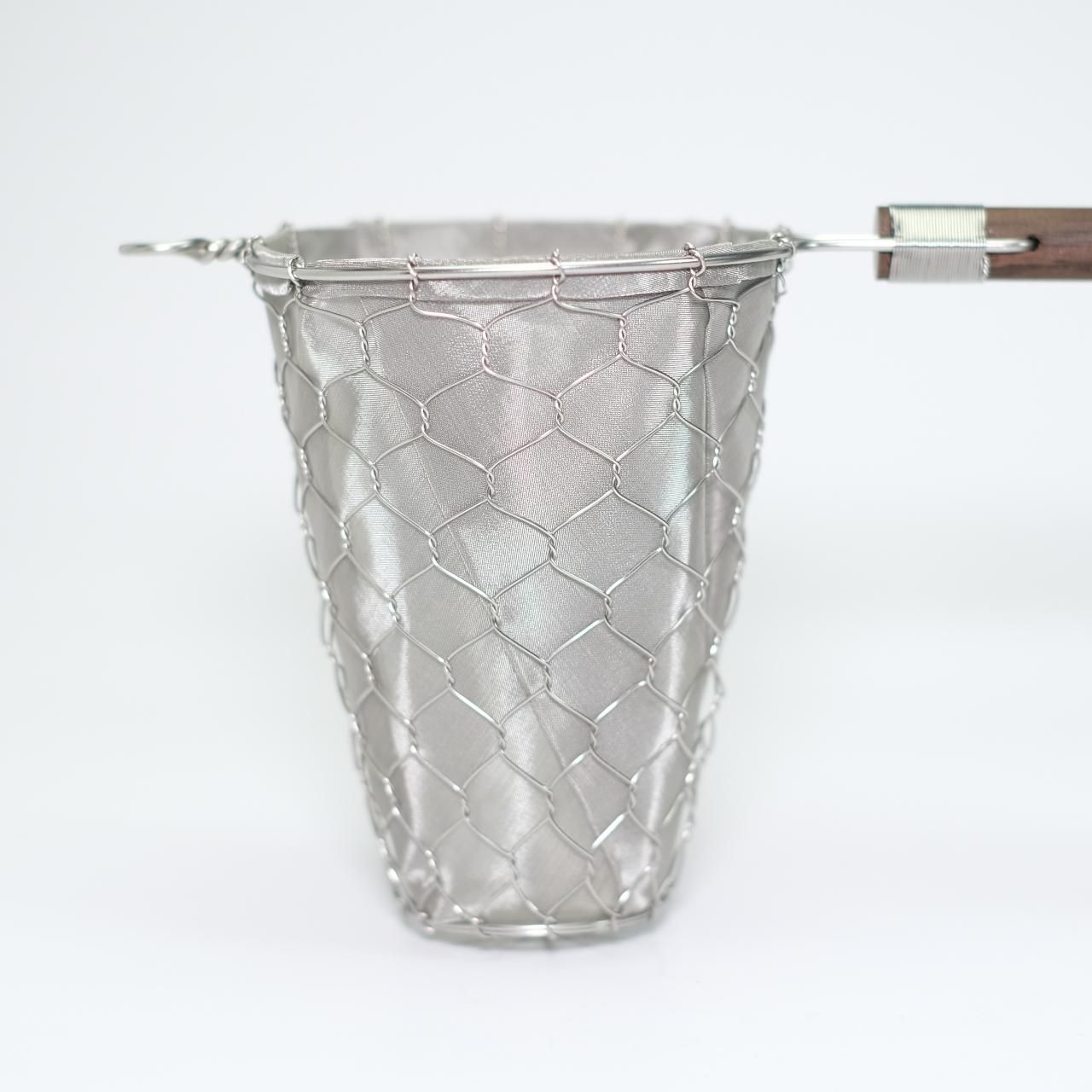 京都　鳥井金網工芸 ステンレス製 丸カゴ（直径18cm）水切りカゴ　美品 marutakeebisu_tk-mizukago-25