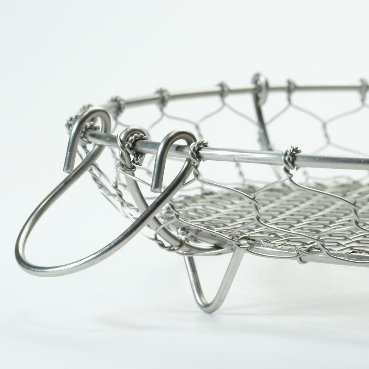 鳥井金網工芸 ステンレス製 丸カゴ（直径20cm）水切りカゴ