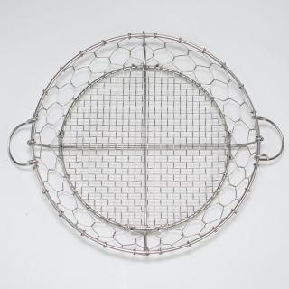鳥井金網工芸 ステンレス製 丸カゴ（直径20cm）水切りカゴ