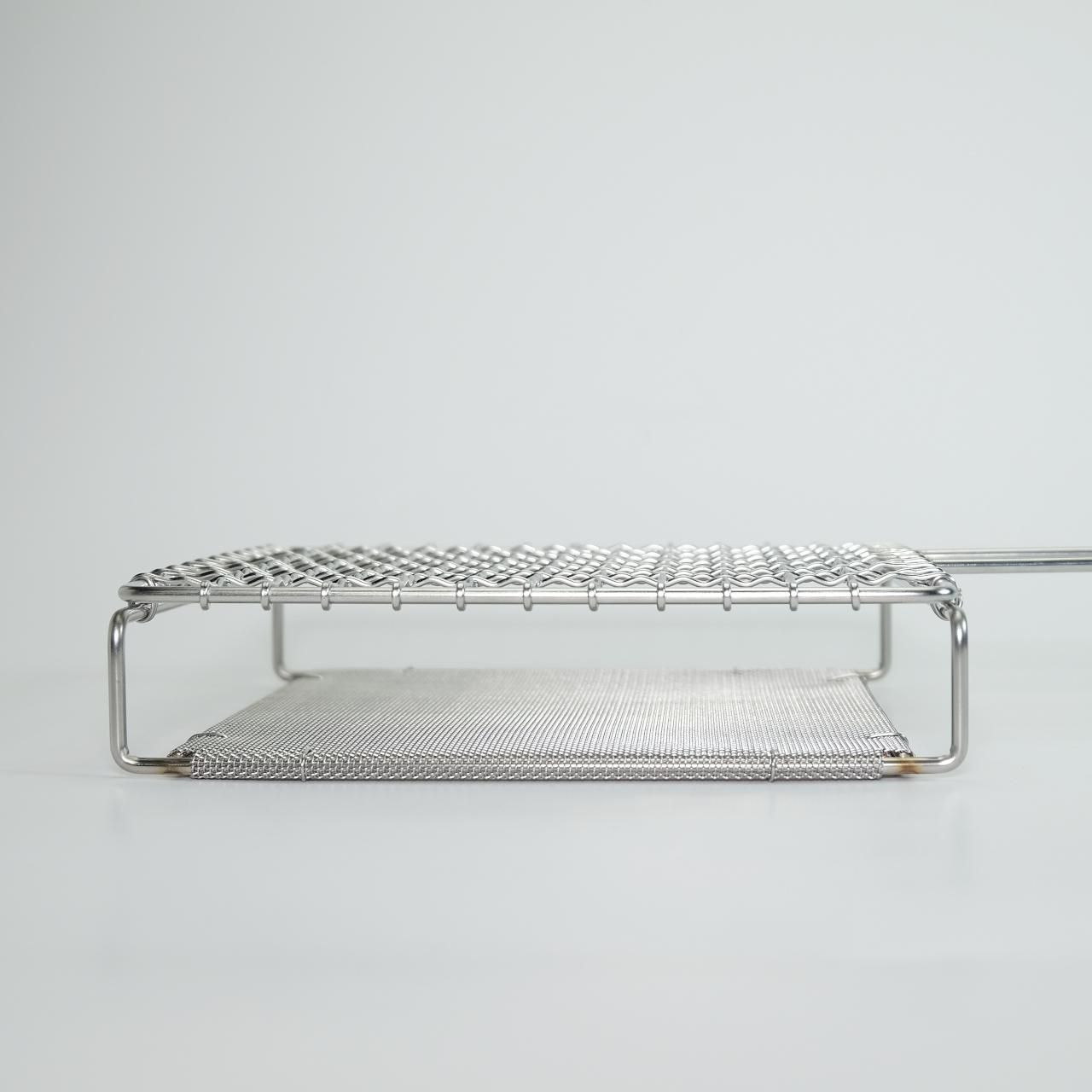 辻和金網＊大サイズ　新品、未使用 手付焼網（受け付） 大・正方形 | 焼き網｜手付焼網,手付焼網