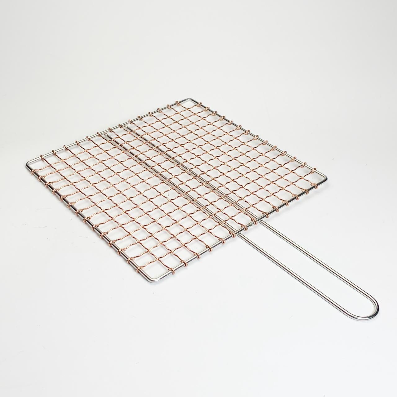鳥井金網工芸 銅製手付き焼き網 20cm | キッチンやキャンプで