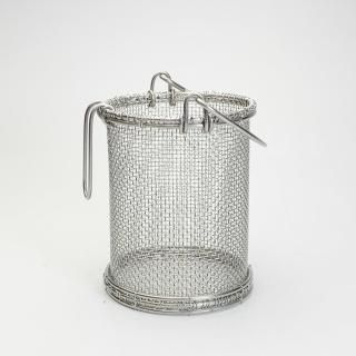 鳥井金網工芸 丸かご 水切りかご ステンレス製 別注品】鳥井金網工芸 ステンレス製 手編み水切りカゴ 丸型